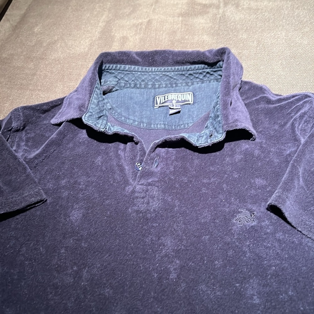Vilebrequin Mens Navy Terry Short Sleeve shirt